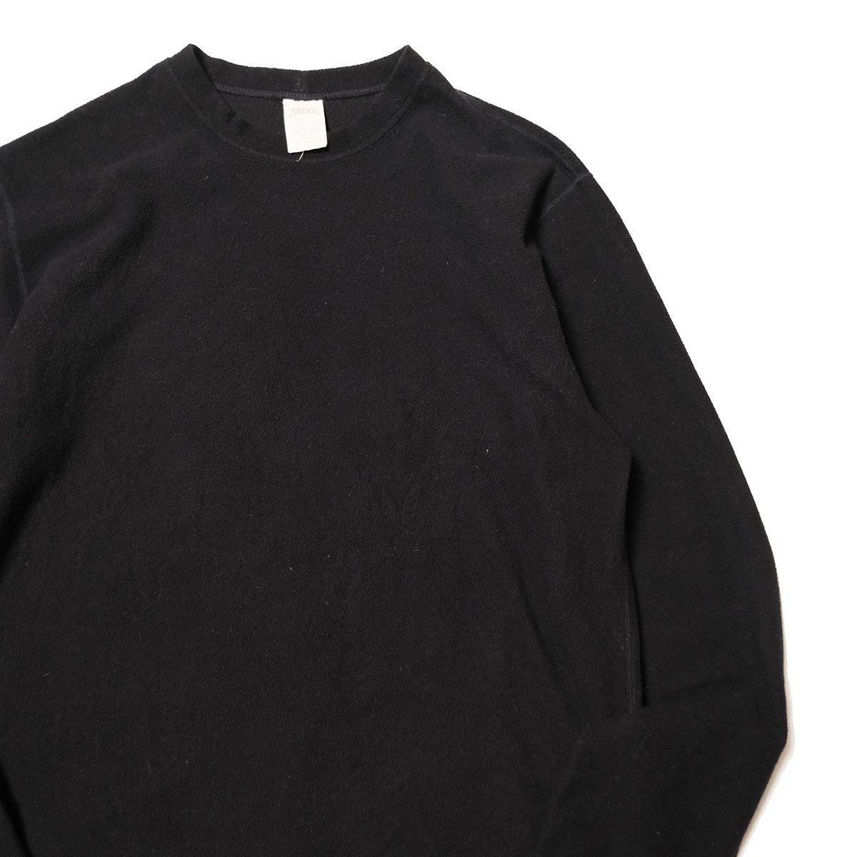 90's USA製 ペッパー クルーネック フリース Tシャツ 長袖 XL 黒 ブラック 無地 ロンT ライトウエイト 90年代 アメリカ製 旧タグ オールド アメリカ古着 USED ビンテージ ヴィンテージ