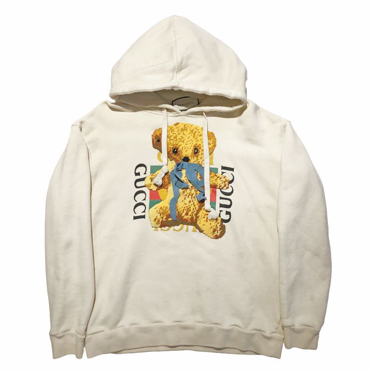 GUCCI グッチ テディベア プルオーバーパーカー アイボリー 492346