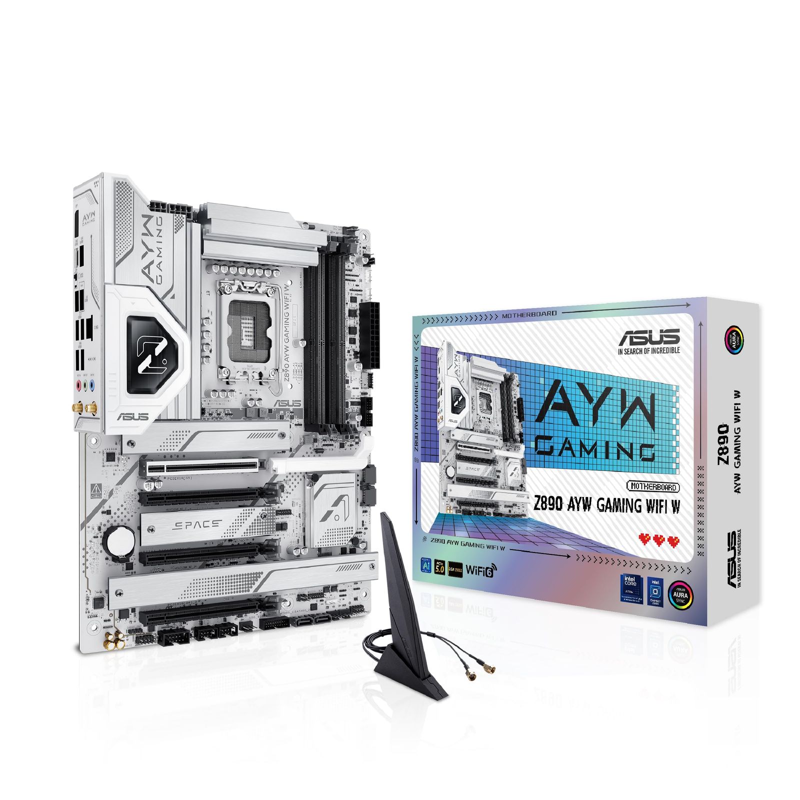 ASUS Z890 AYW GAMING WIFI W intel Core Ultra Processors (series 2) 対応 LGA 1851 Z890 搭載 DDR5 E-ATX マザーボード 国内正規代理店品