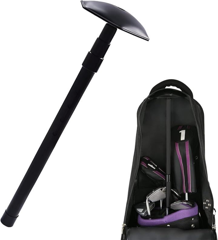 COZENTA Golf Club Protector Golf Bag Support Rod Telescopic (Black)