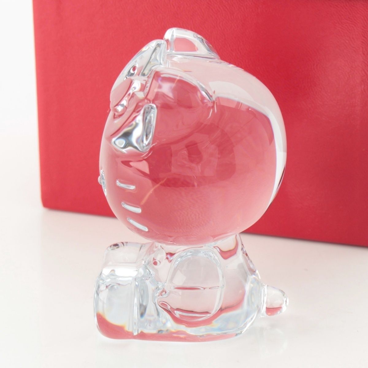 バカラ Hello Kitty ハローキティ クリスタル フィギュア クリア【中古