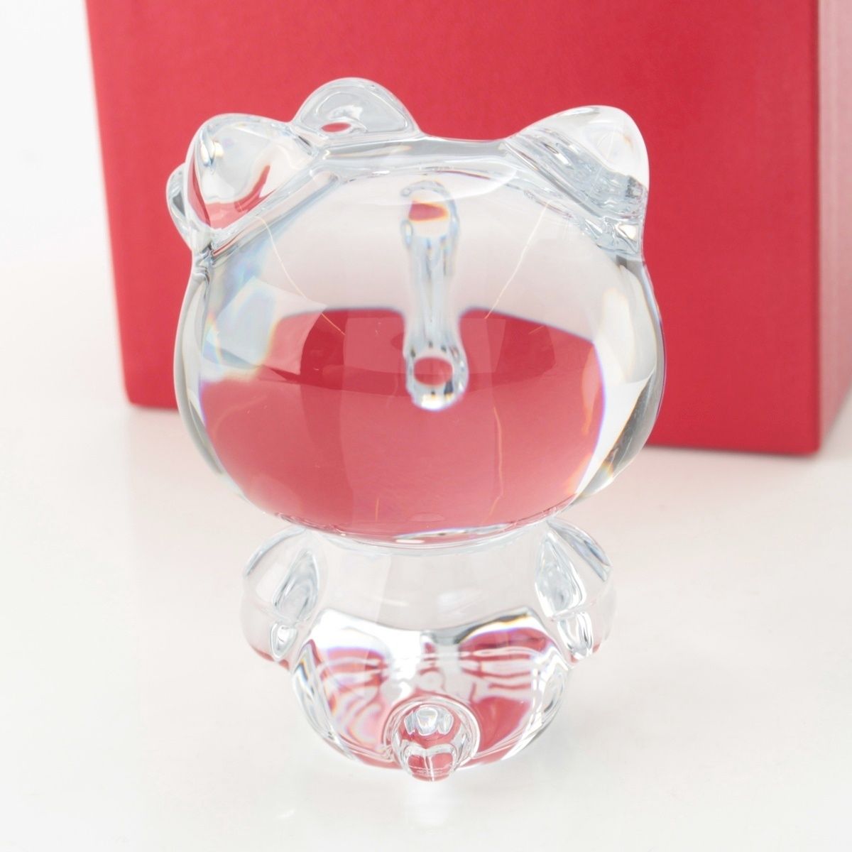 【人気✨未使用】Baccarat ハローキティ　クリスタルフィギュア　限定品 バカラ Hello Kitty ハローキティ クリスタル フィギュア クリア【中古