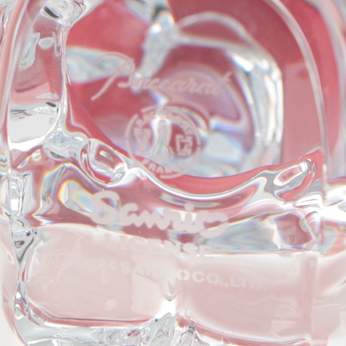 バカラ Hello Kitty ハローキティ クリスタル フィギュア クリア【中古