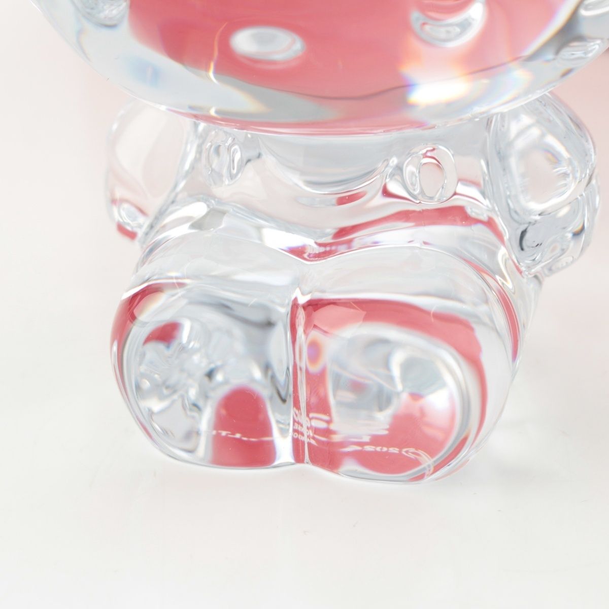 バカラ Hello Kitty ハローキティ クリスタル フィギュア クリア【中古