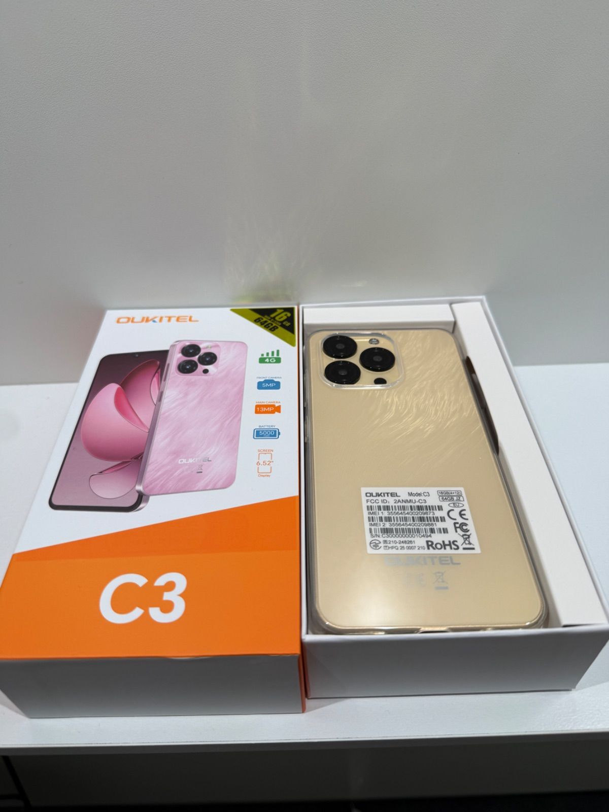 新品 OUKITEL C3 Gold 16GB/64GB SIMフリー - メルカリ