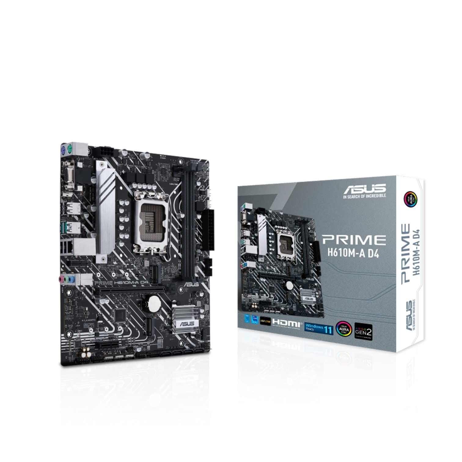 ASUS PRIME H610M-A D4 intel 第14・13・12世代 CPU対応 LGA1700 H610 搭載 DDR4 mATX マザーボード/国内正規代理店品 [【H610】DDR4 H610 人気モデル]