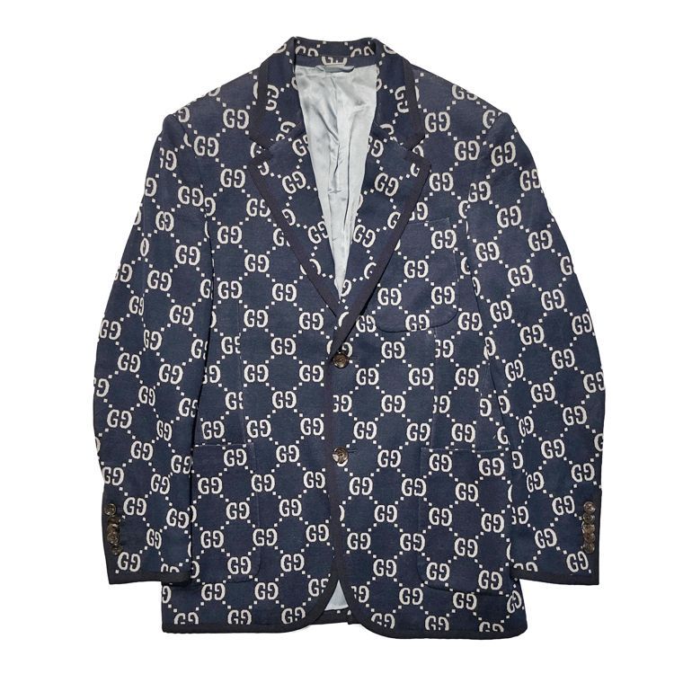 GUCCI グッチ GGジャガード テーラードジャケット 521889 size=44 GG総