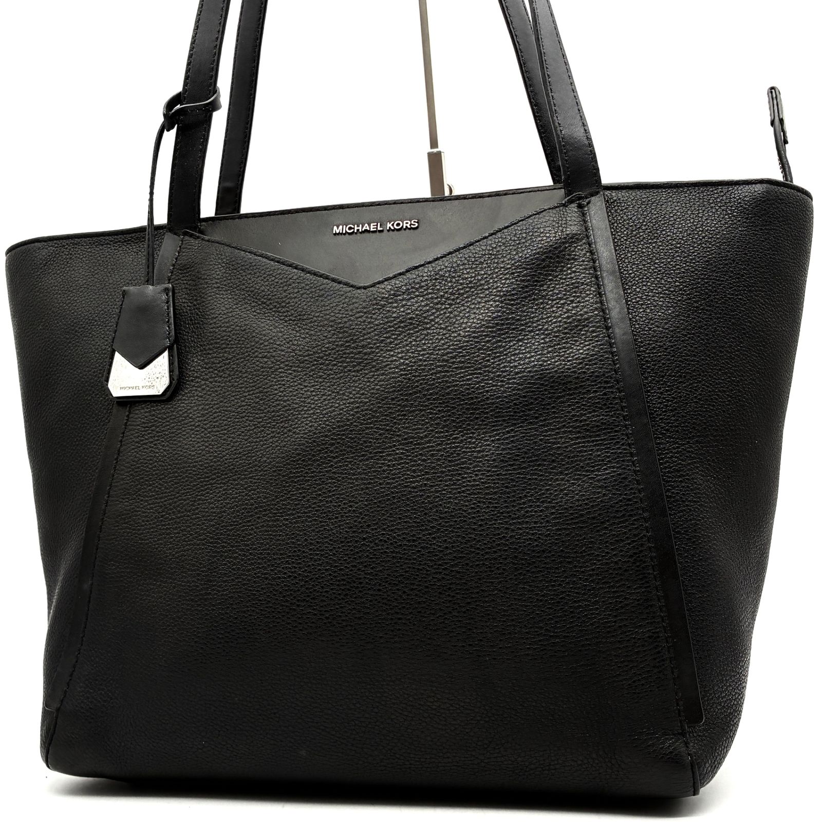 極美品☆MICHAEL KORSマイケルコース トートバッグ ブラック レザー 