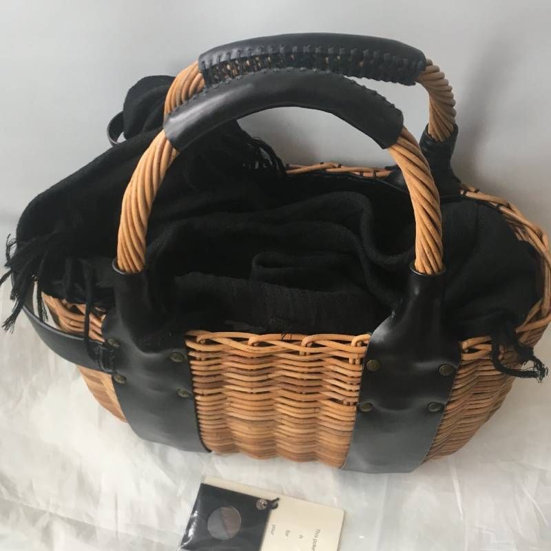 美品 ebagos (エバゴス) 完売 ブライドルレザー 紅藤 カゴ バッグ