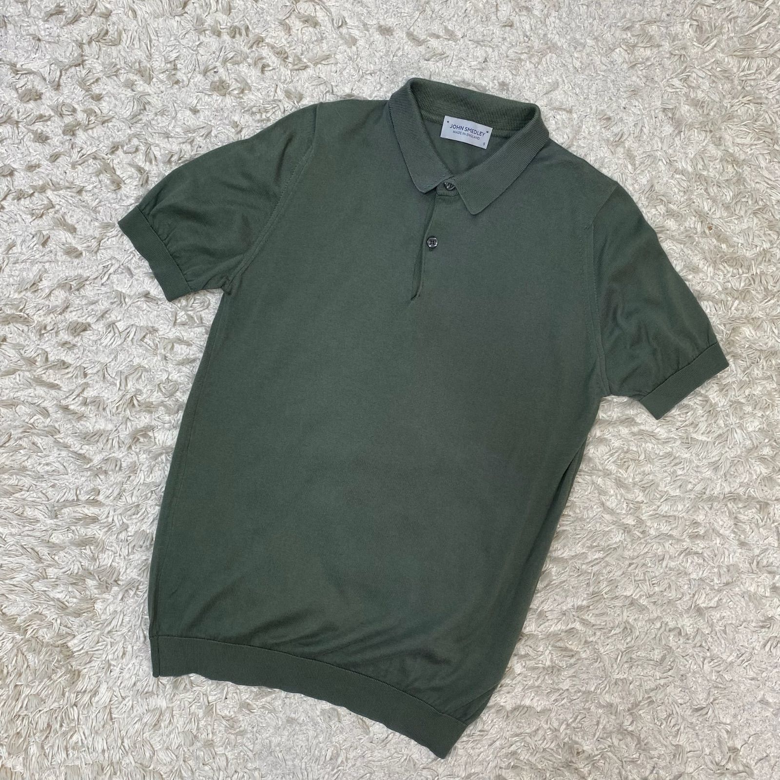JOHN SMEDLEY グレー 半袖ポロシャツ 古着 緑タグ 中古・古着通販 