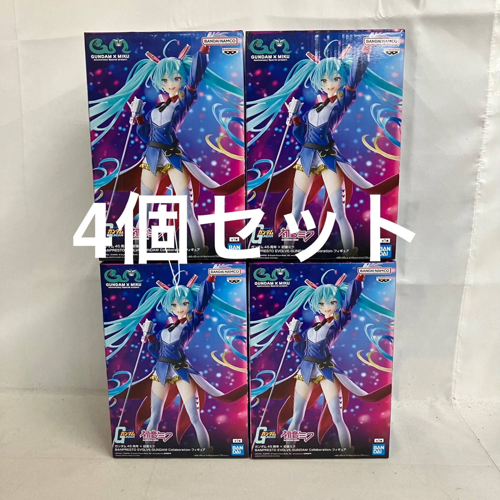 未開封 初音ミク BPEV ガンダム45周年 フィギュア 4個セット SF4F27 