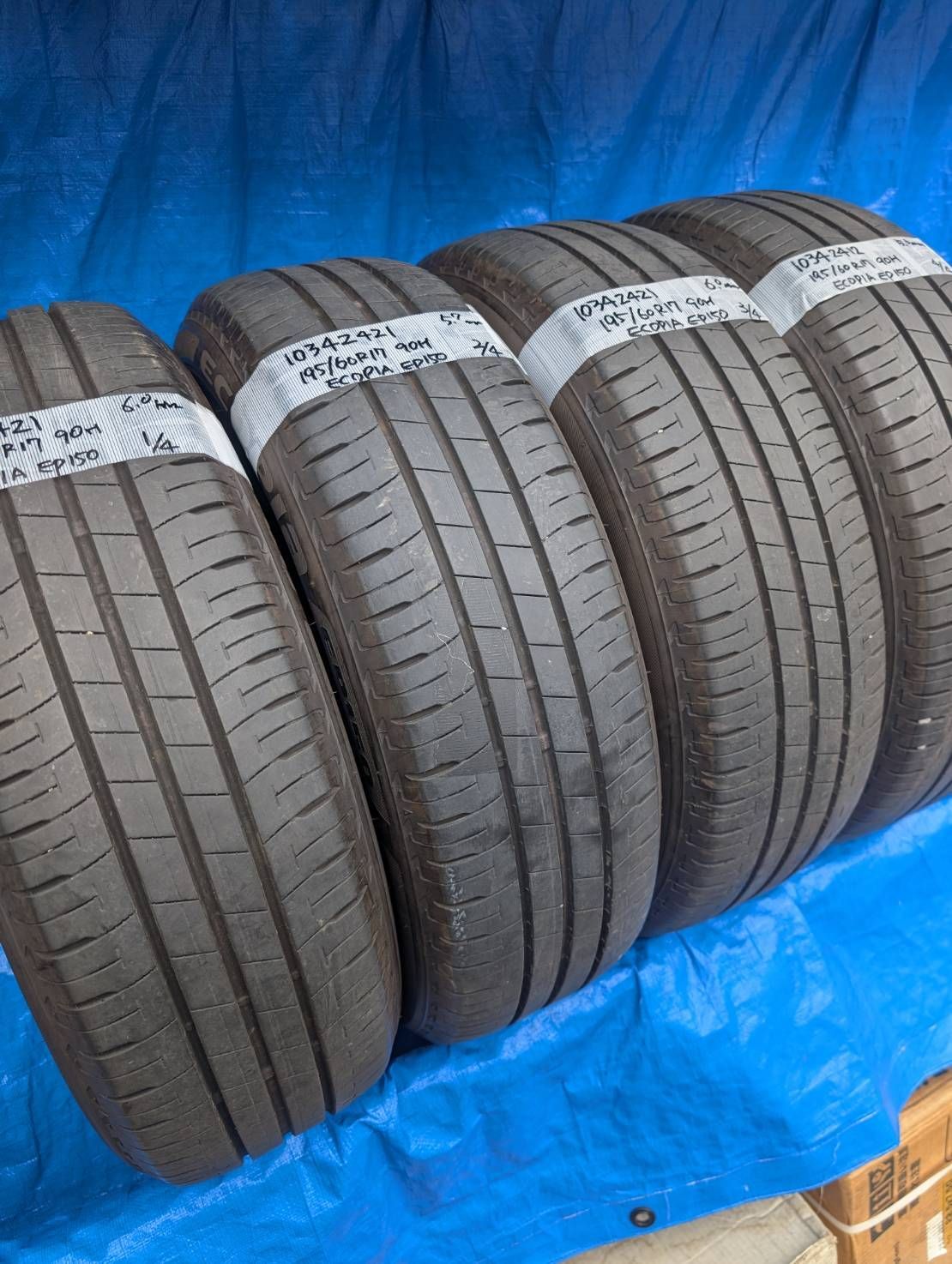1034）195/60R17 90H BRIDGSTONE ECOPIA EP150 2024年製 4本セット