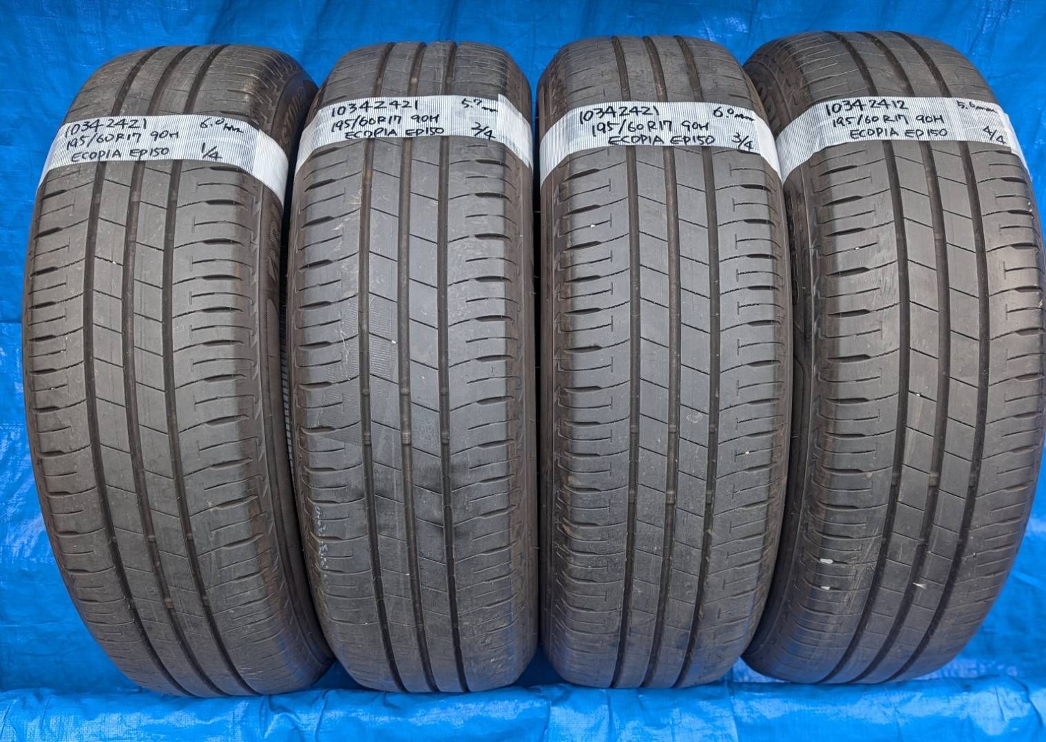 1034）195/60R17 90H BRIDGSTONE ECOPIA EP150 2024年製 4本セット