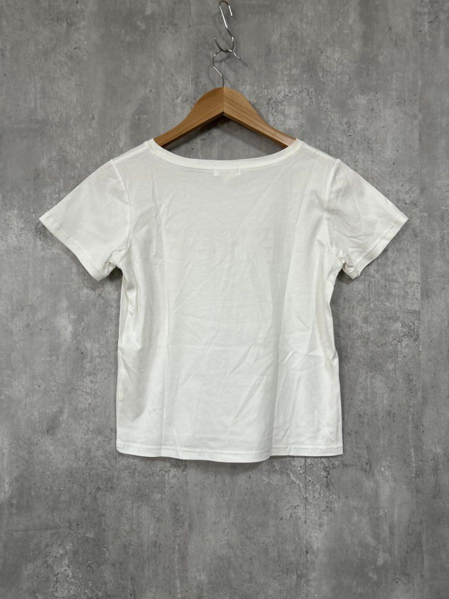 Tシャツ・カットソー rienda リエンダ カラフル 刺 ロゴ Tシャツ sizeM/白 ■◆ レディース