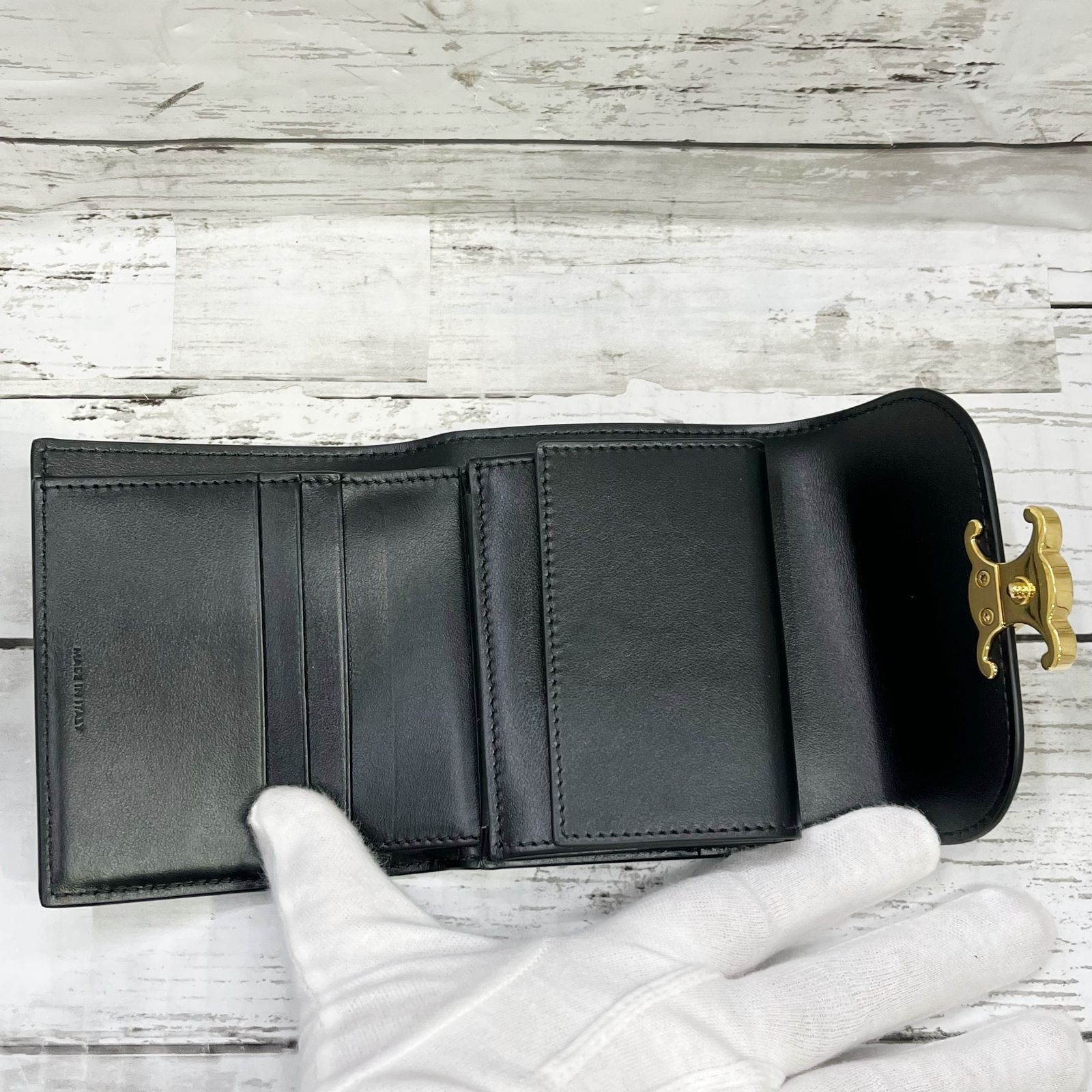 CELINE セリーヌ トリオンフ スモールフラップウォレット 3つ折り財布 