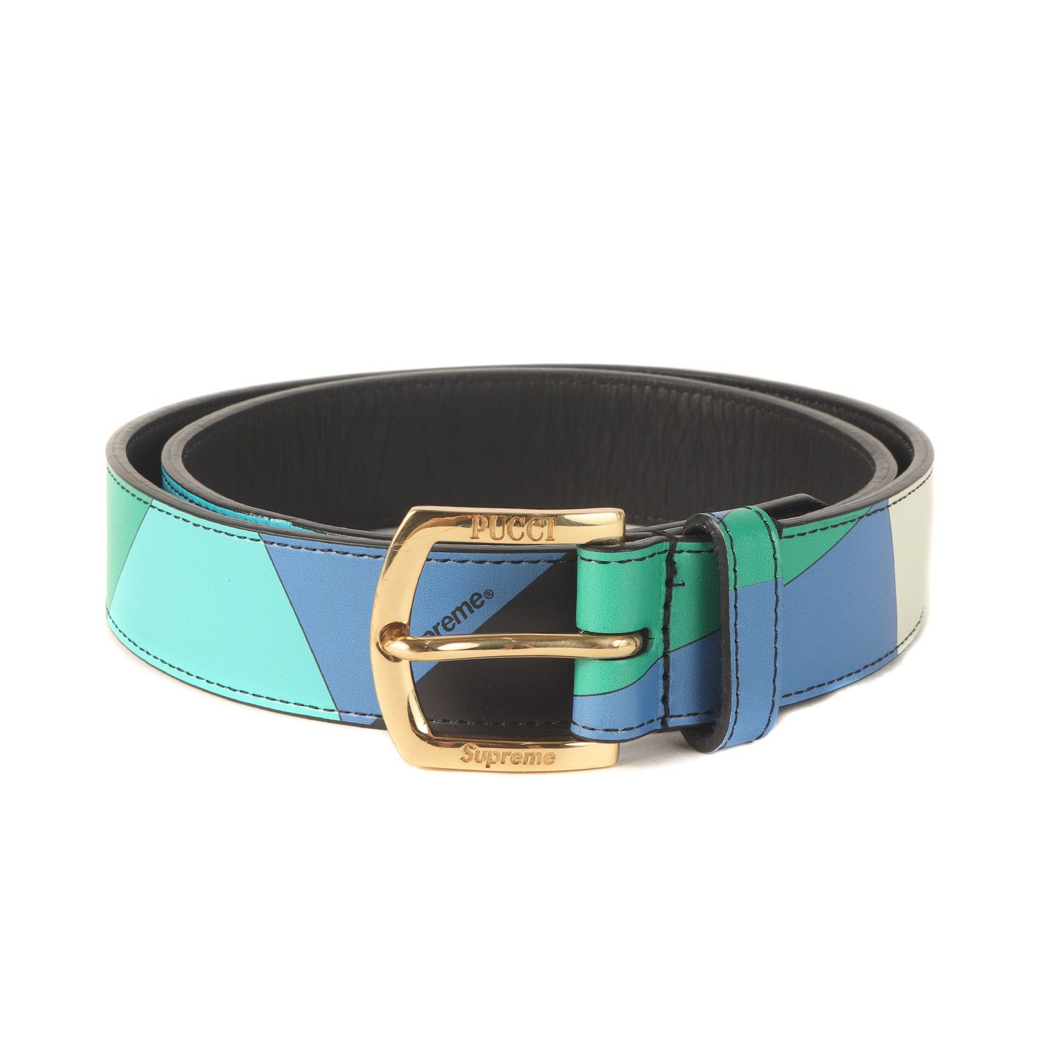 Supreme シュプリーム ベルト ブルー サイズ:S/M | 21SS ×Emilio Pucci アーカイブ柄 レザーベルト(Belt) | ブランド ファッション アイテム 小物【メンズ】【】