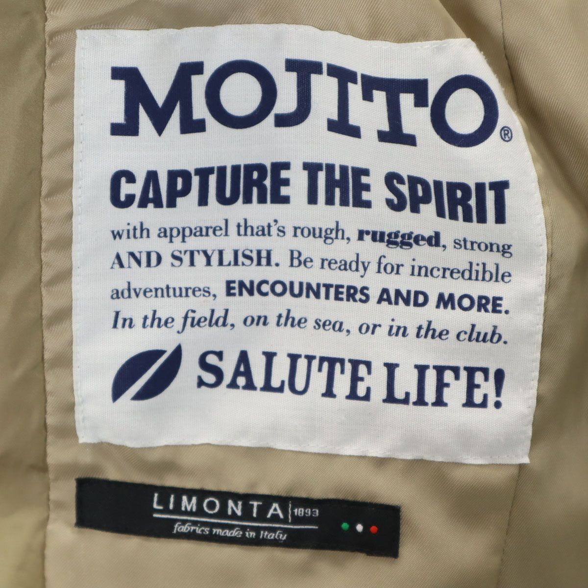 MOJITO モヒート 日本製 リモンタナイロン ステンカラーコート S