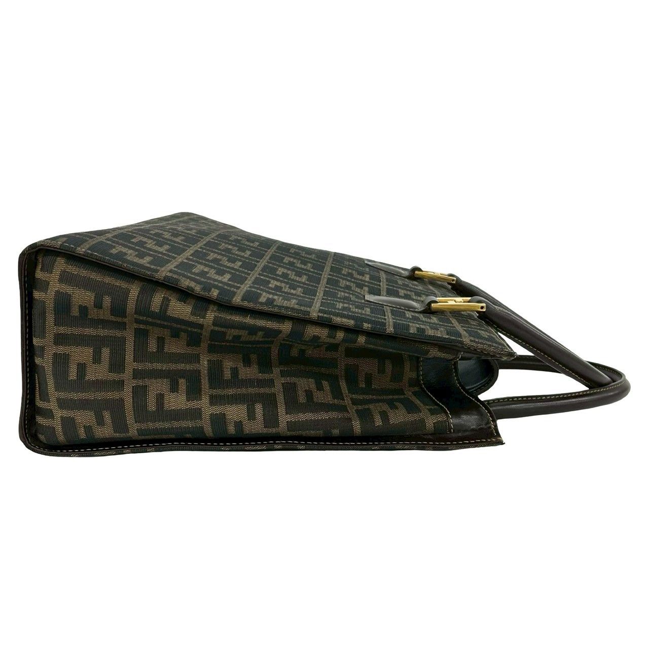 極 美品 FENDI フェンディ ヴィンテージ ズッカ FF ロゴ 柄 キャンバス 