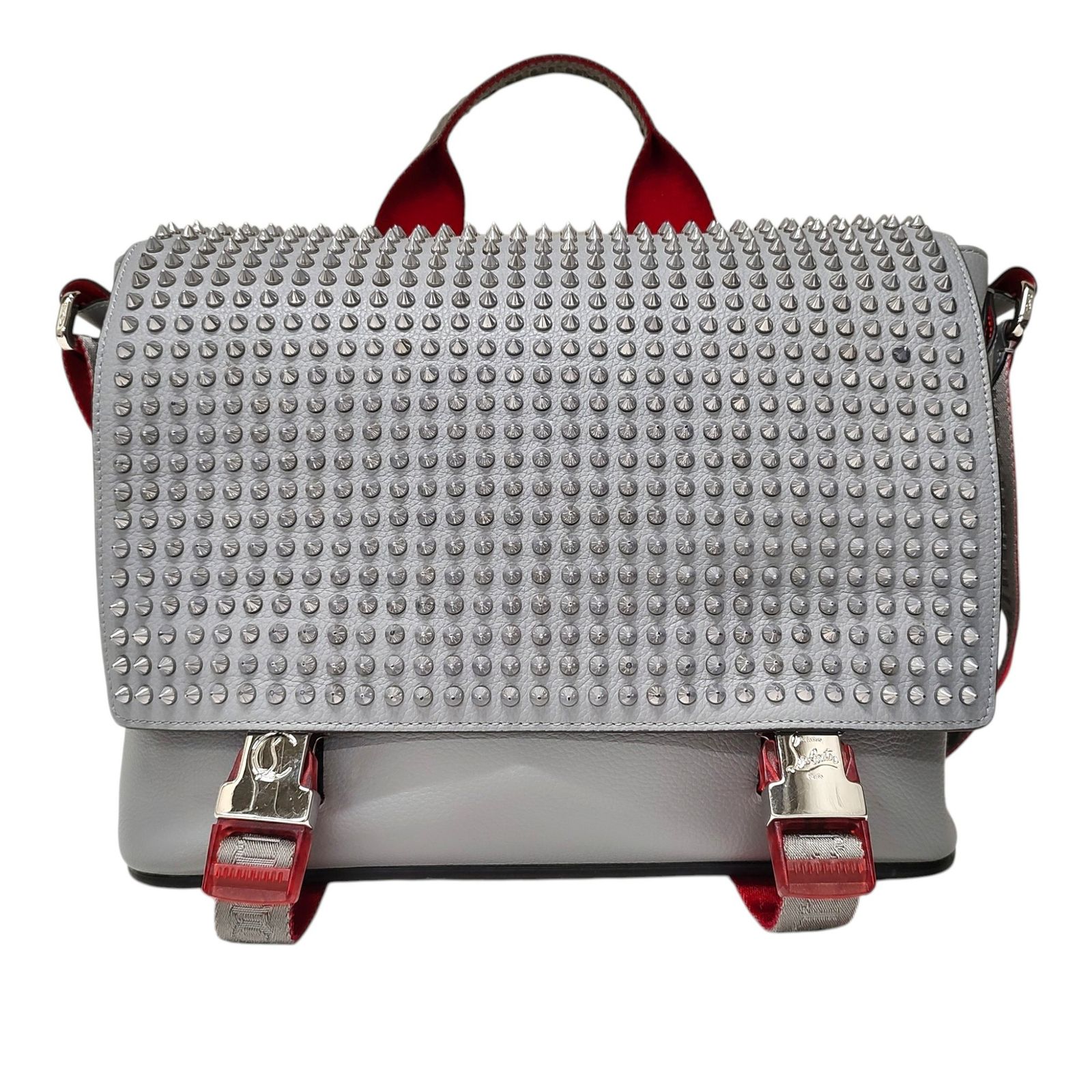 Christian Louboutinショルダーバッグ Christian Louboutin クリスチャンルブタン 2WAY スタッズ ルビ