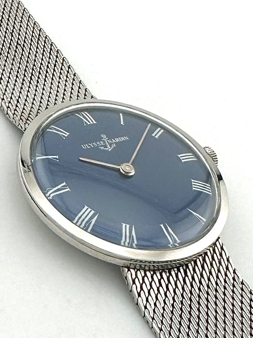 ULYSSE NARDIN ブルー ローマ 手巻き時計 ユリスナルダン - メルカリ