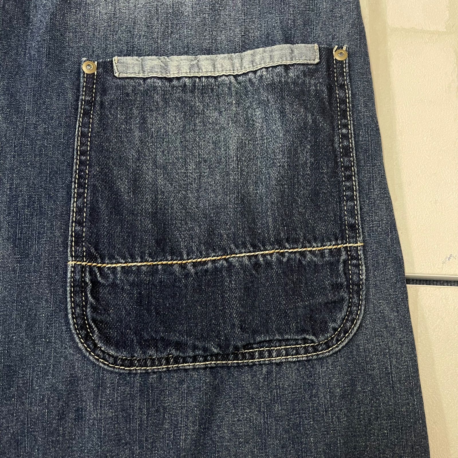 値下げ トビラ TOBILA チャイナ ボタン 加工 パッチワーク デニム 