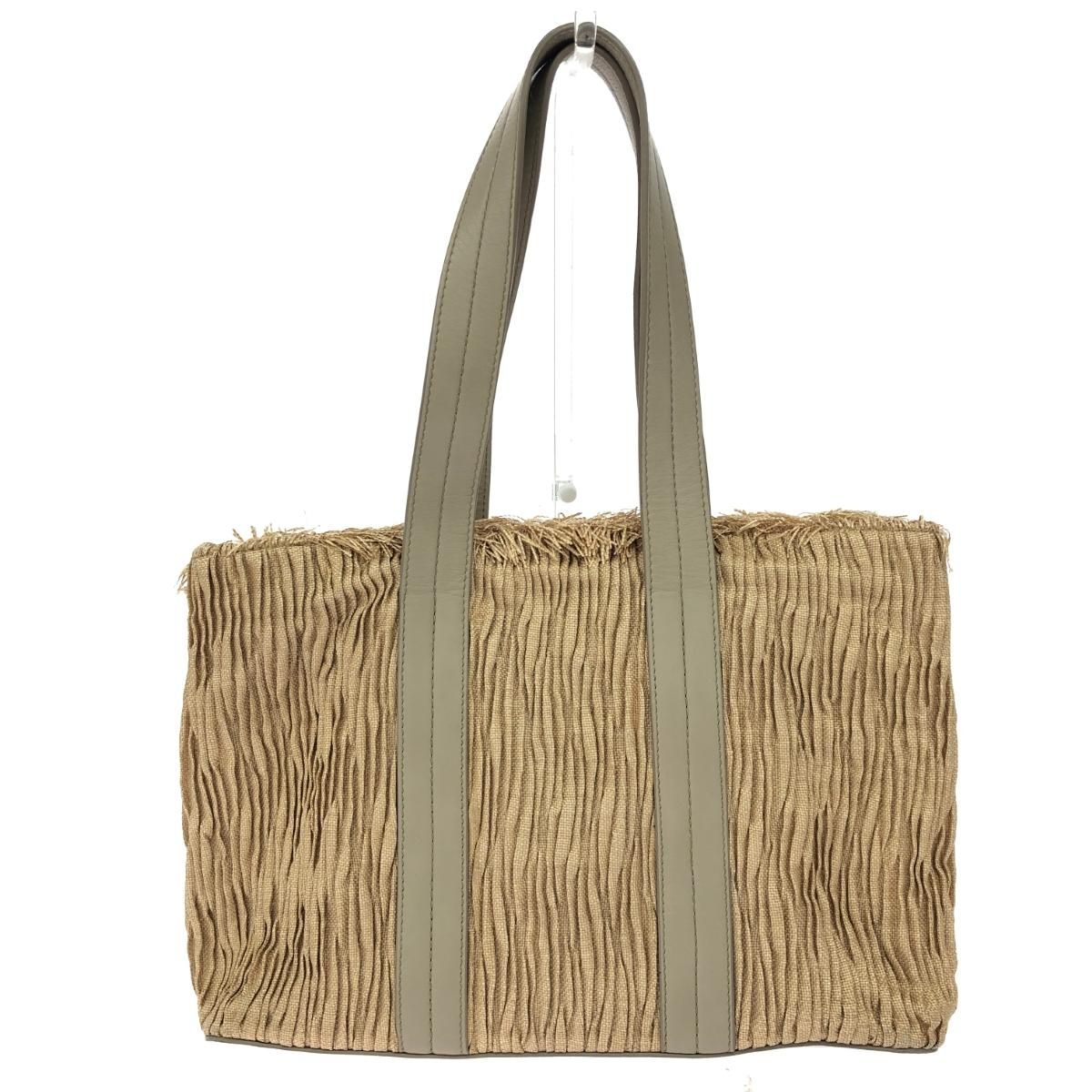 MAX MARA マックスマーラ バッグ ラフィア×レザー ベージュ レディース 