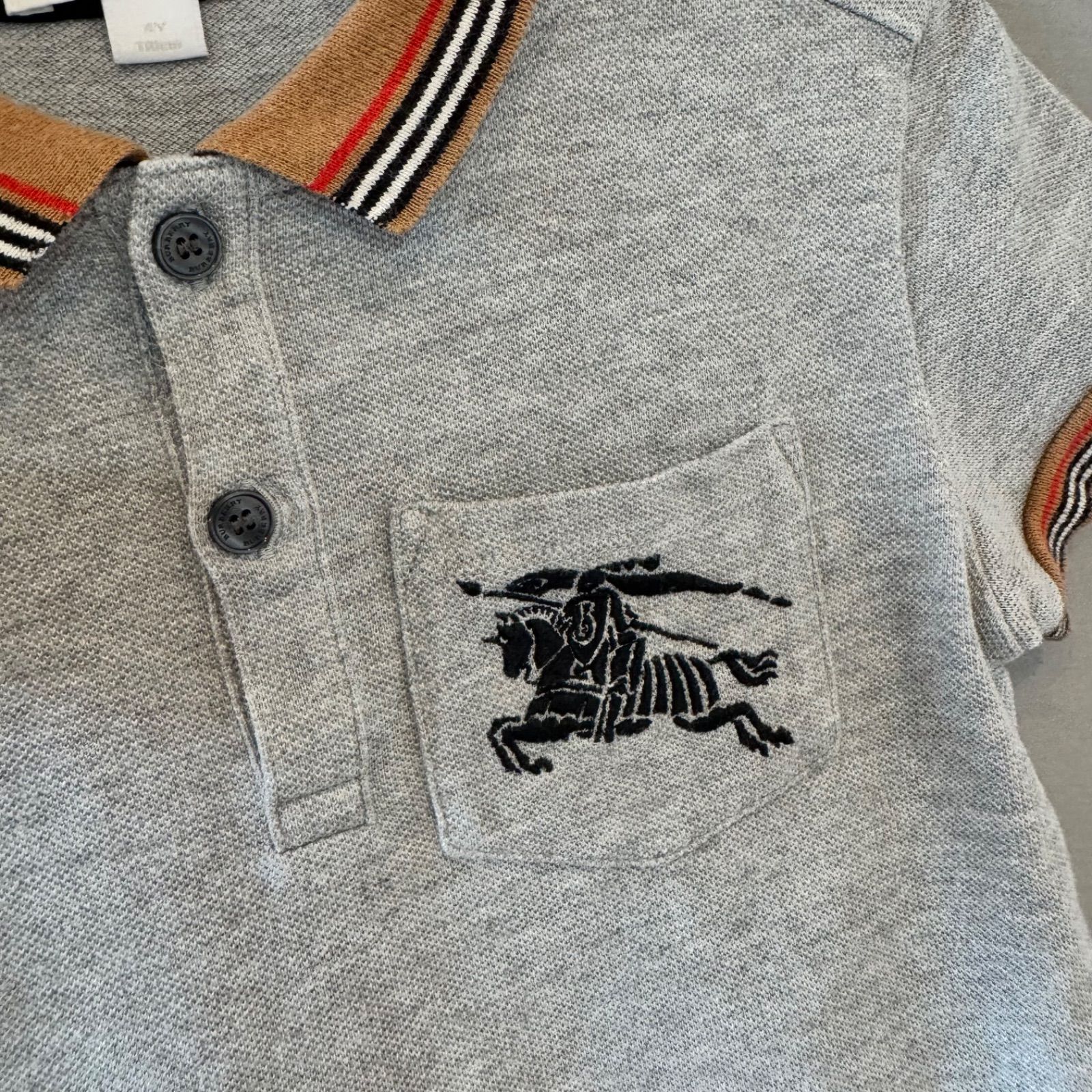 新品BURBERRY LONDON バーバリー 鹿の子 半袖ポロシャツ バーバリーBURBERRY LONDON ポイント刺繍鹿の子半袖ポロシャツ