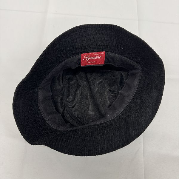 Supreme/シュプリーム コーデュロイ バケットハット ブラック/ML