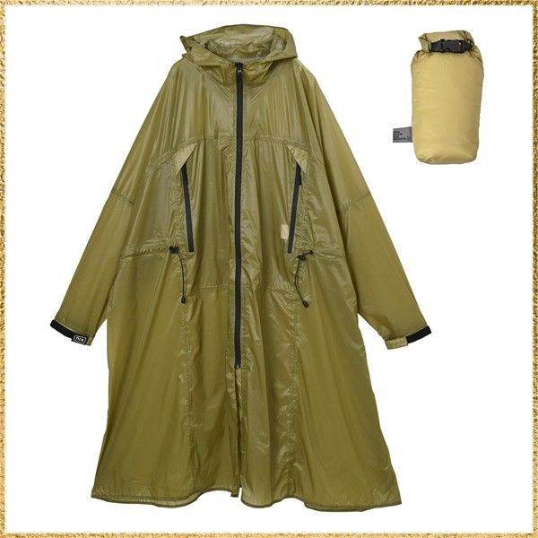 ☆彡送料無料でお届け☆彡 [キウ] エアライトレインポンチョ Air-Light RAIN PONCHO 防水 撥水 はっ水 耐水 軽量 雨対策 台風 梅雨 レインコート スリーブポンチョ 雨具 雨ガッパ 雨合羽 袖付き 収納袋 ポケット おしゃれ 通勤 通学