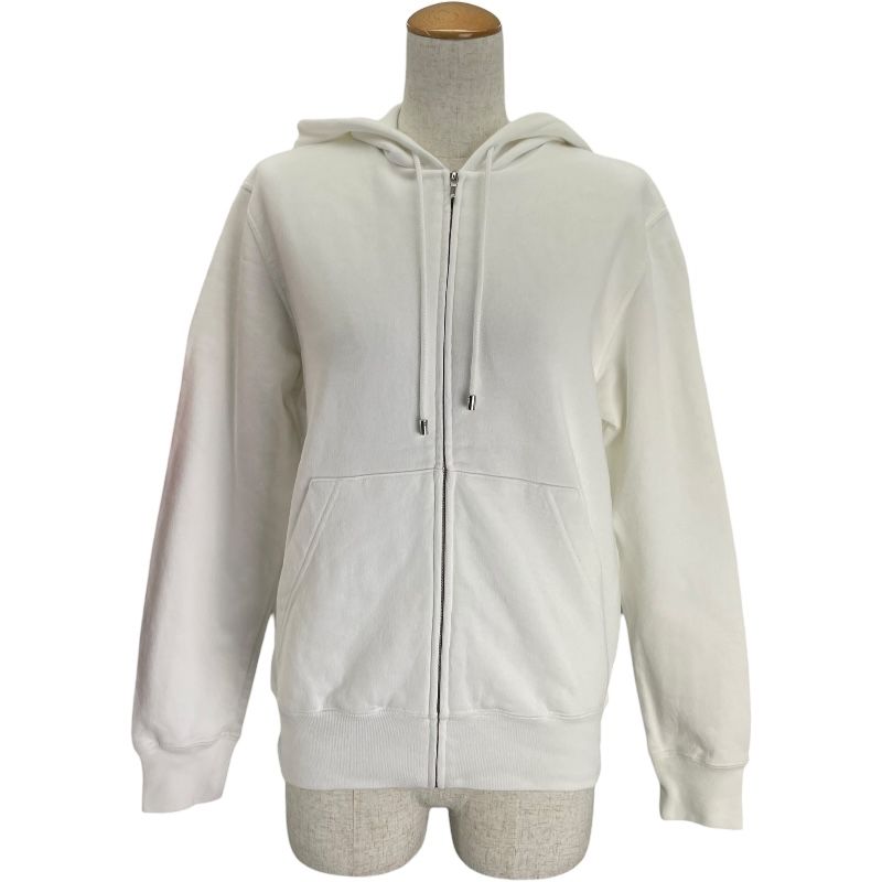 シャネル CHANEL グラフィックジップアップスウェットパーカー P63299 ホワイト コットン レディース パーカー