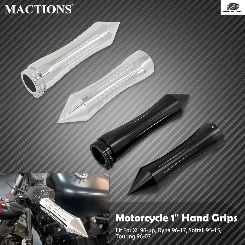 オートバイ 1 25mm ハンドグリップ ポインテッドスロットル/ハンドルバー ハーレー スポーツスター XL ツーリング FLHX ソフテイル ダイナ