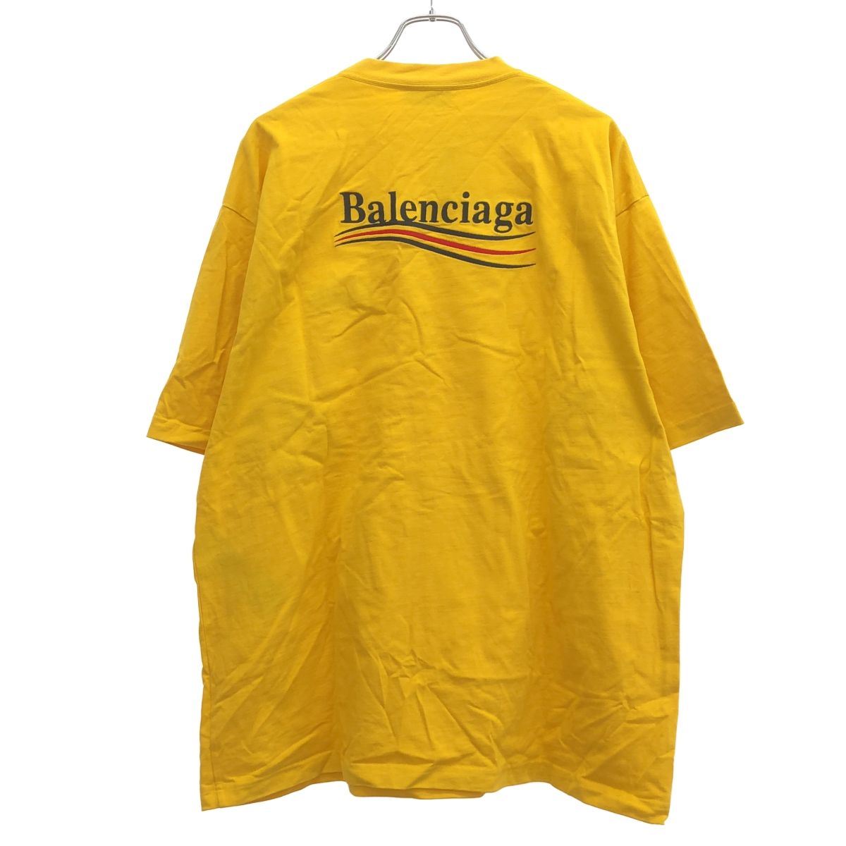 BALENCIAGA バレンシアガ キャンペーンロゴTシャツ 641675 イエロー XL