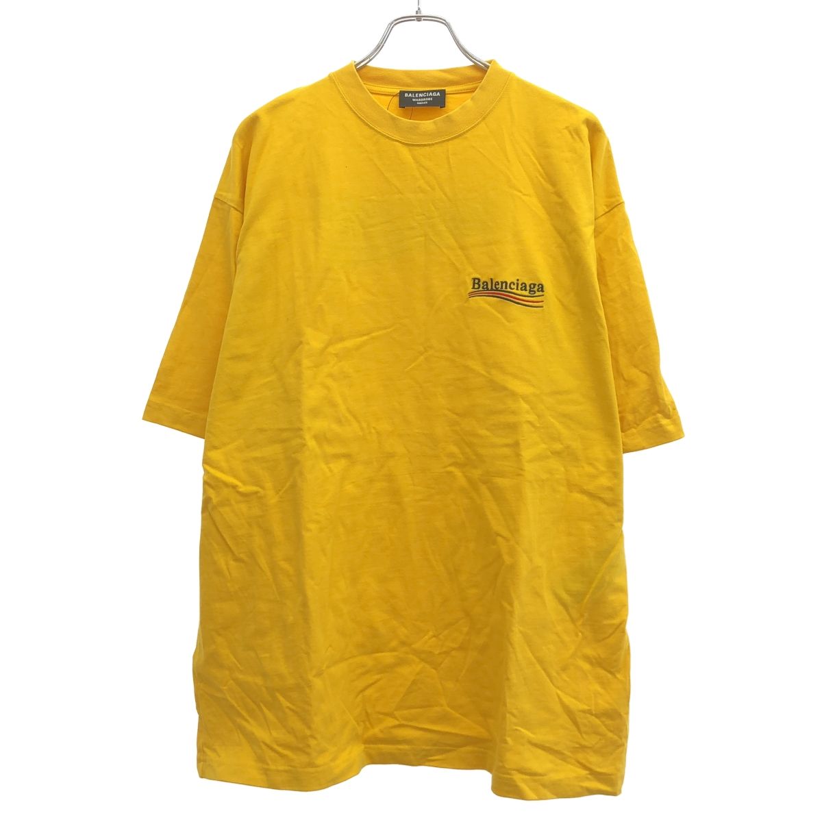 BALENCIAGA バレンシアガ キャンペーンロゴTシャツ 641675 イエロー XL