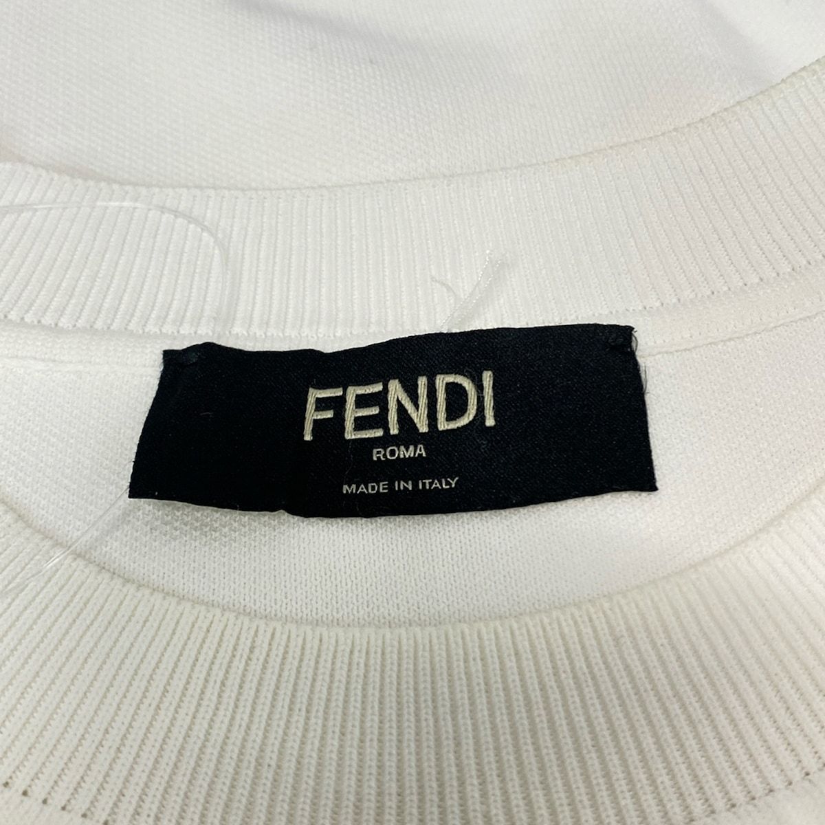 FENDI(フェンディ) 長袖セーター サイズ48 M メンズ美品 - 白×グリーン
