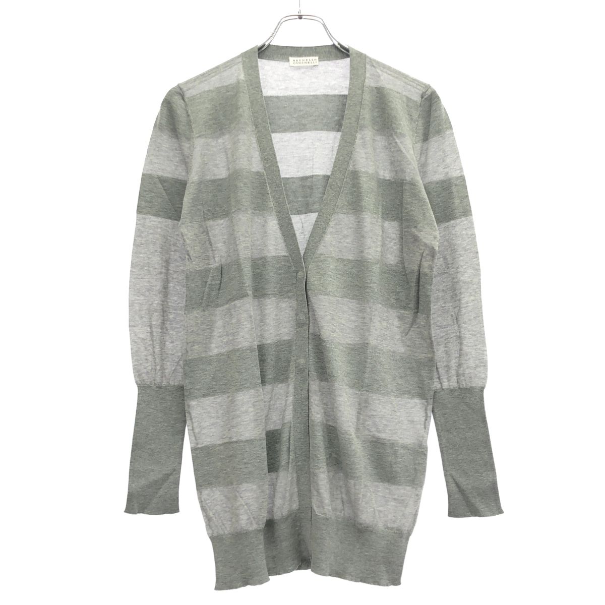 BRUNELLO CUCINELLI ブルネロクチネリ ロングリブコットンボーダー 