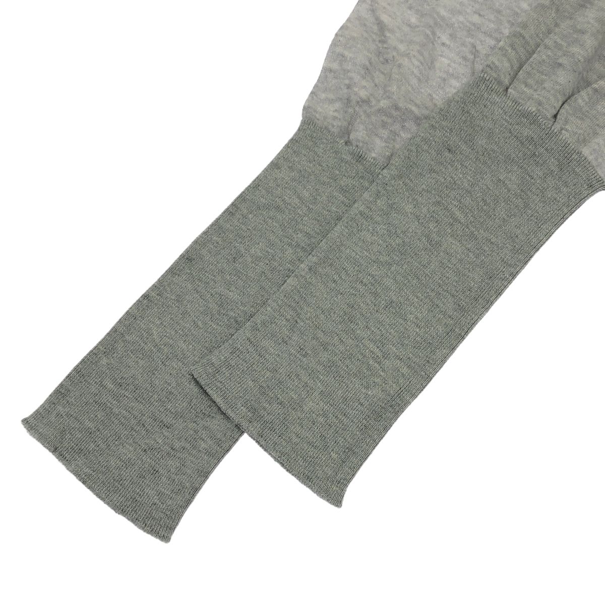 BRUNELLO CUCINELLI ブルネロクチネリ ロングリブコットンボーダーカーディガン DD54345 グレー 44 BRUNELLO CUCINELLI ブルネロクチネリ ロングリブコットンボーダー
