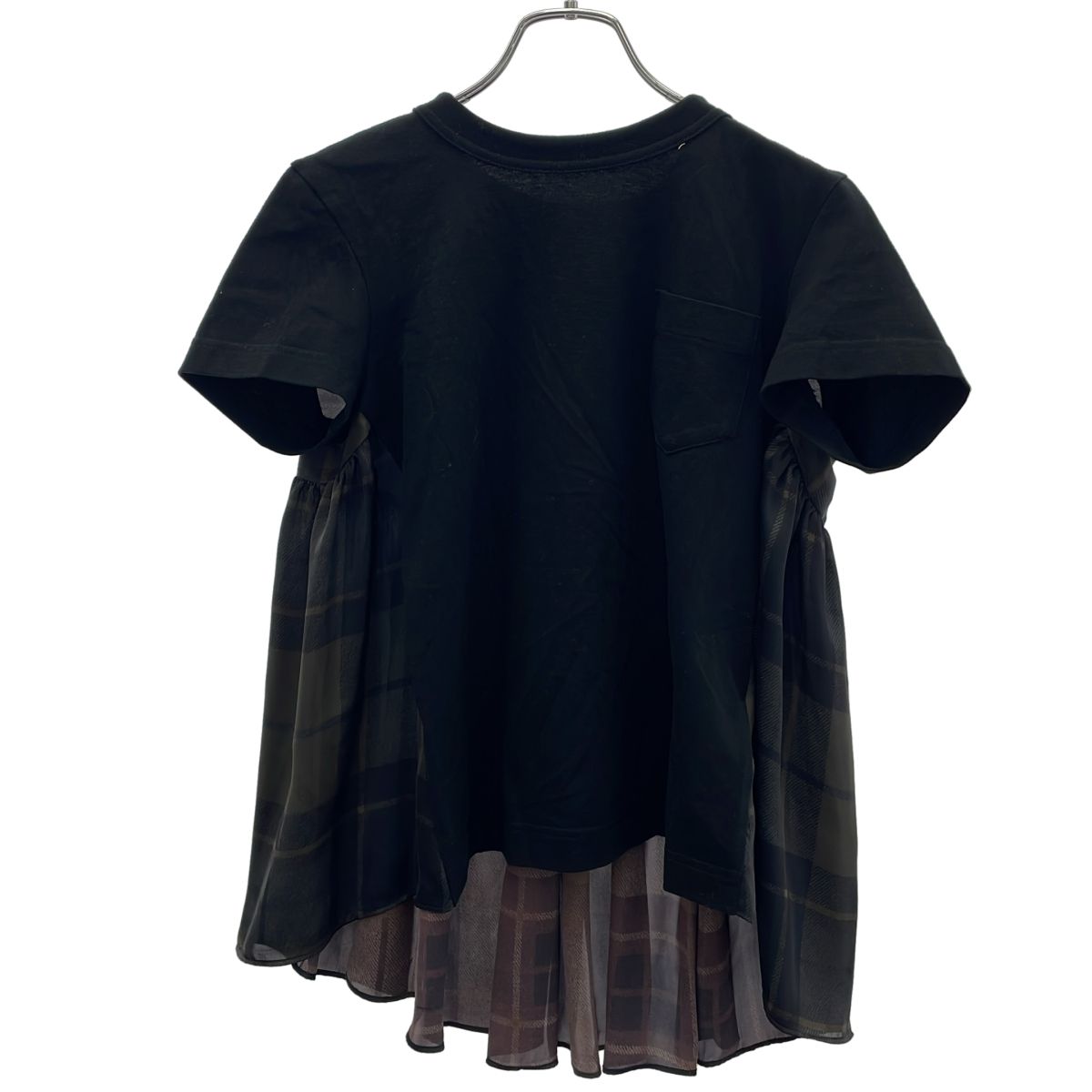 sacai サカイ 25SS Plaid Print x Cotton Jersey T-Shirt Tシャツ 25 