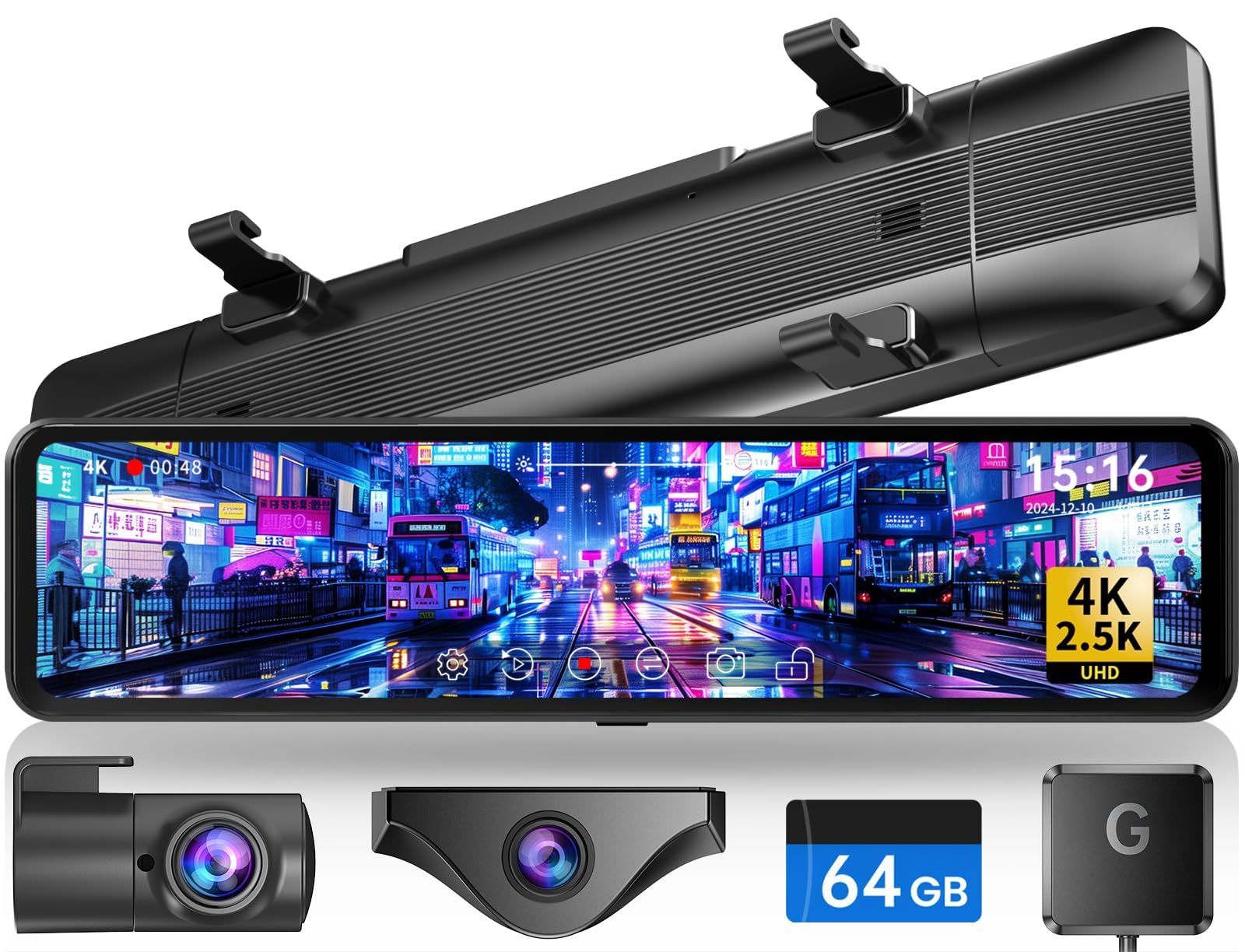Changer ドライブレコーダー ミラー型 分離【2026年革新・4K+2.5K 