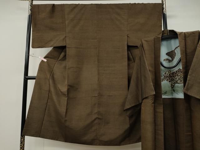 平和屋着物●男性　紬　アンサンブル　霞文　正絹　逸品　CABF3354ut