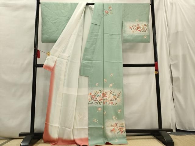 平和屋着物□訪問着 枝花文 金彩 正絹 逸品 AABI7483br - メルカリ