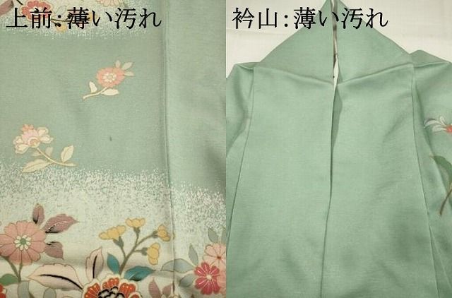 平和屋着物■訪問着　枝花文　暈し染め　金彩　正絹　逸品　AABI0283st 平和屋着物□訪問着 枝花文 銀彩 逸品 DAAI2023rt 平和屋着物