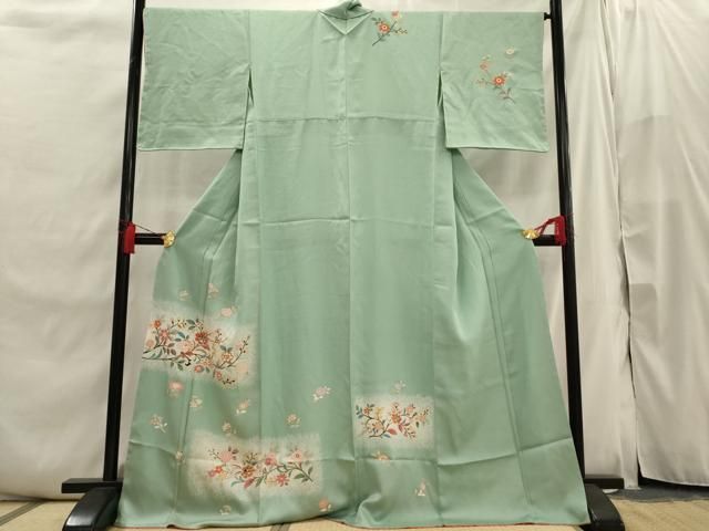 平和屋着物■訪問着　御所車花文　金彩　正絹　逸品　AABI0274st 平和屋着物□訪問着 枝花文 金彩 正絹 逸品 AABI7483br - メルカリ