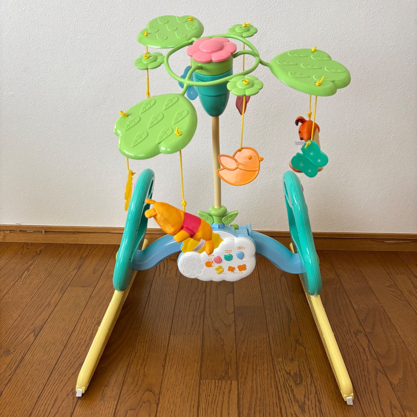 美品＊くまのプーさん えらべる回転6WAYジムにへんしんメリー メリー 