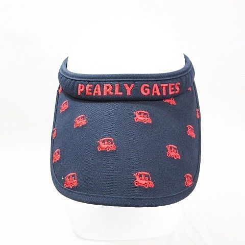 パーリーゲイツ PEARLY GATES ゴルフ 帽子 サンバイザー 刺繍 ロゴ