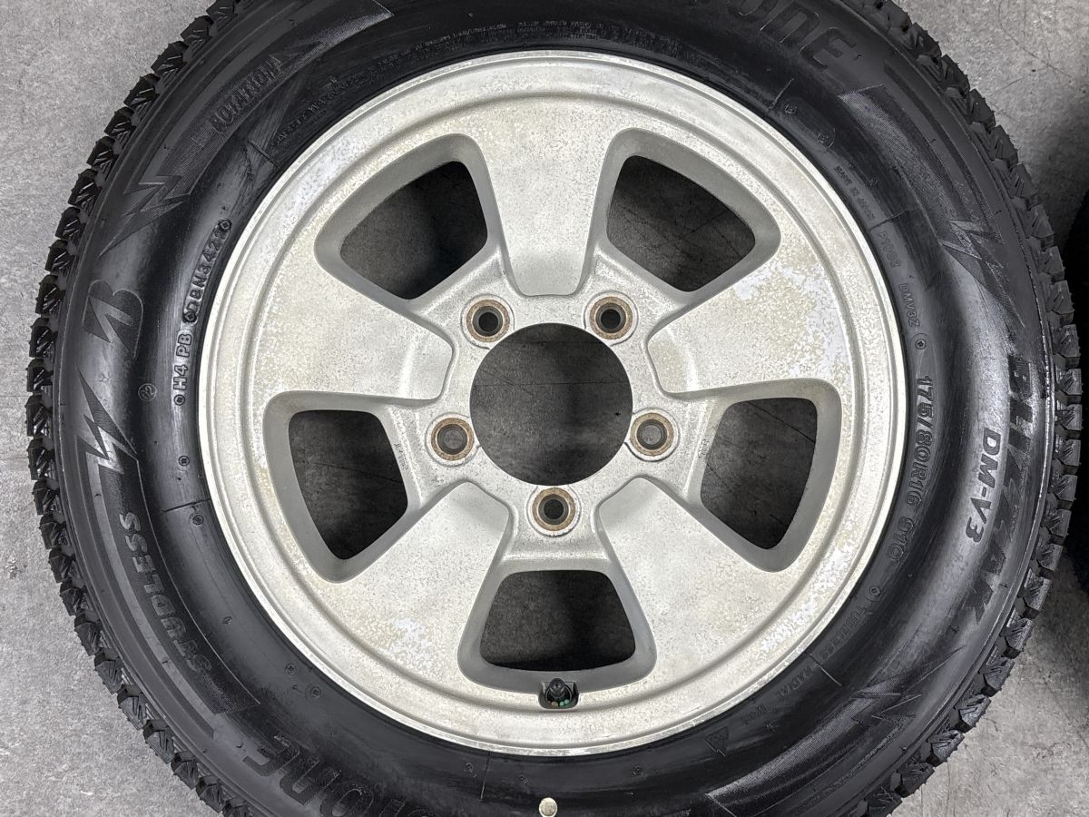 バリ溝 DM-V3付】スズキ ジムニー 純正 16in 5.5JJ +22 PCD139.7 