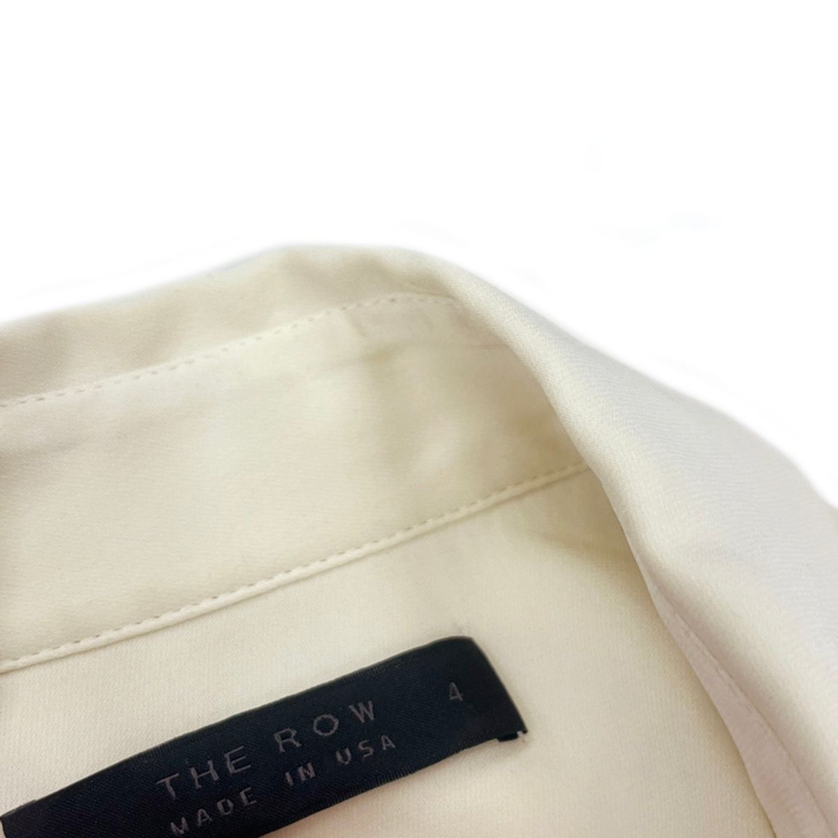 THE ROW ザ ロウ ストレッチシルクシャツ  クリーム 4 THE ROW ザ ロウ ストレッチシルクシャツ クリーム 4 - メルカリ
