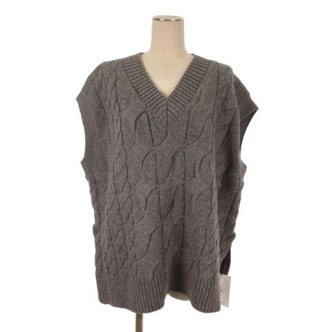 美品☆25AWマルモア☆cable knit vest マルモア marmors タグ付き 25AW cable knit vest ケーブル ニット