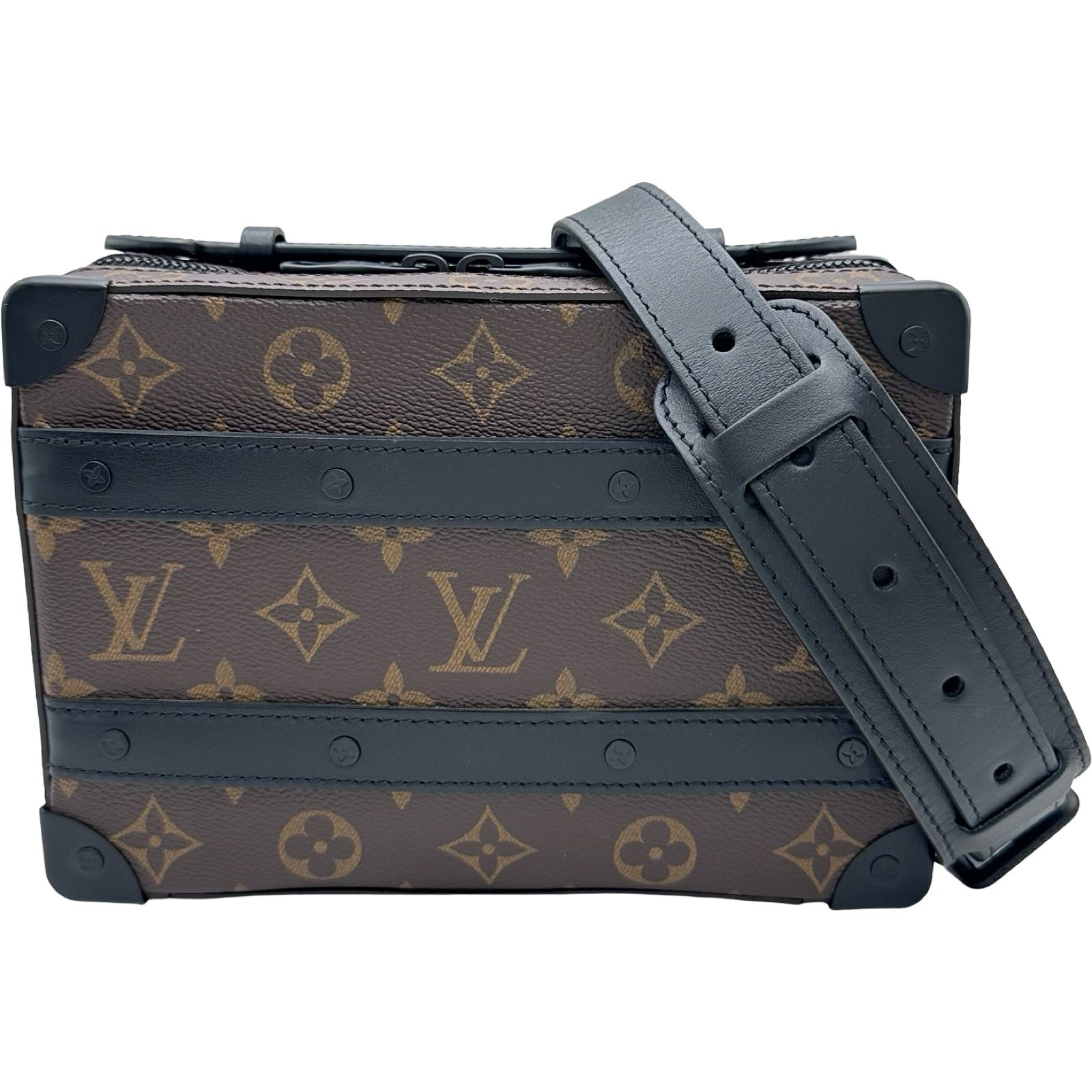ルイ・ヴィトン LOUIS VUITTON ソフトトランク M45935 ブラウン モノグラム・マカサー メンズ ハンドバッグ