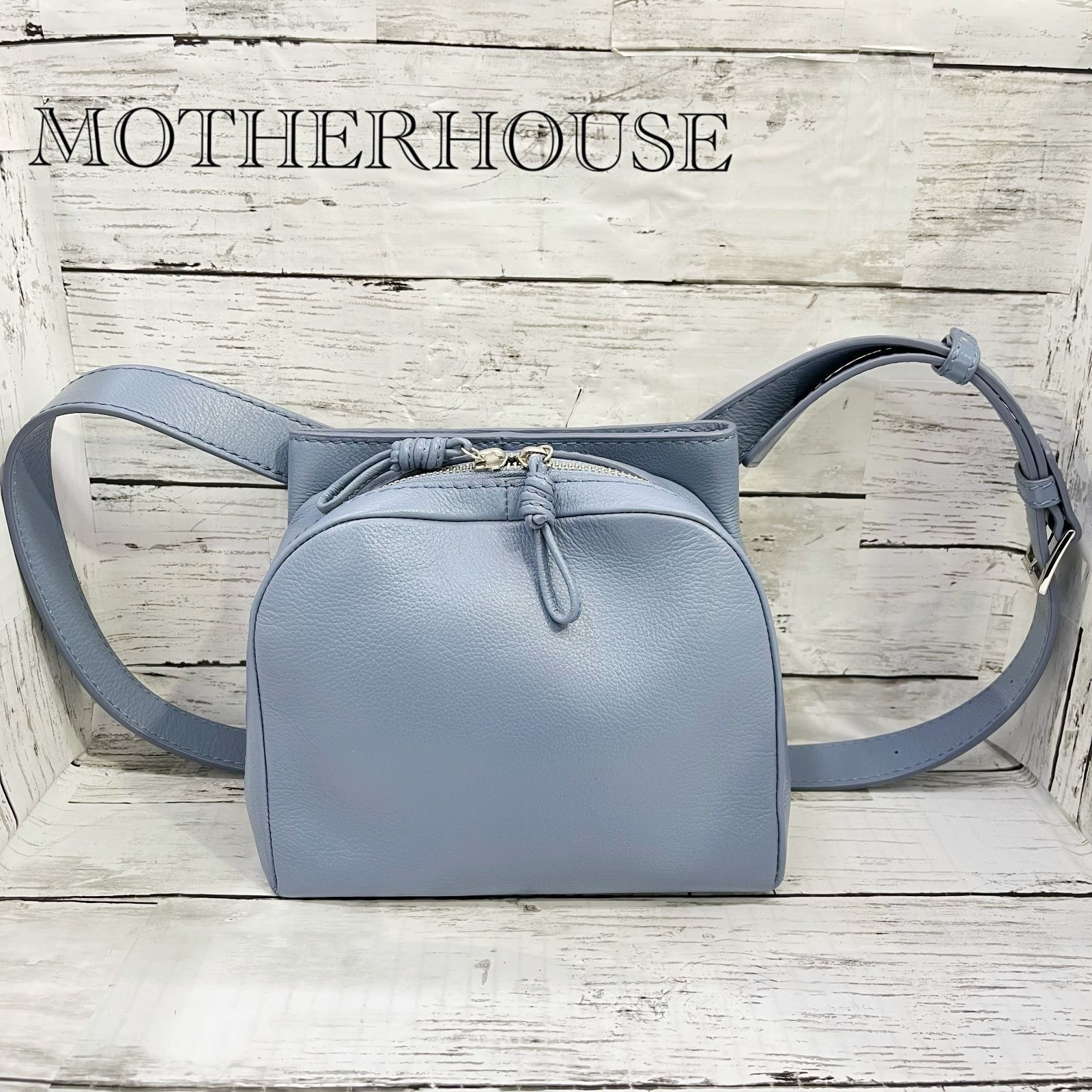 MOTHERHOUSE マザーハウス ショルダー バッグ ウエスト ライトブルー 