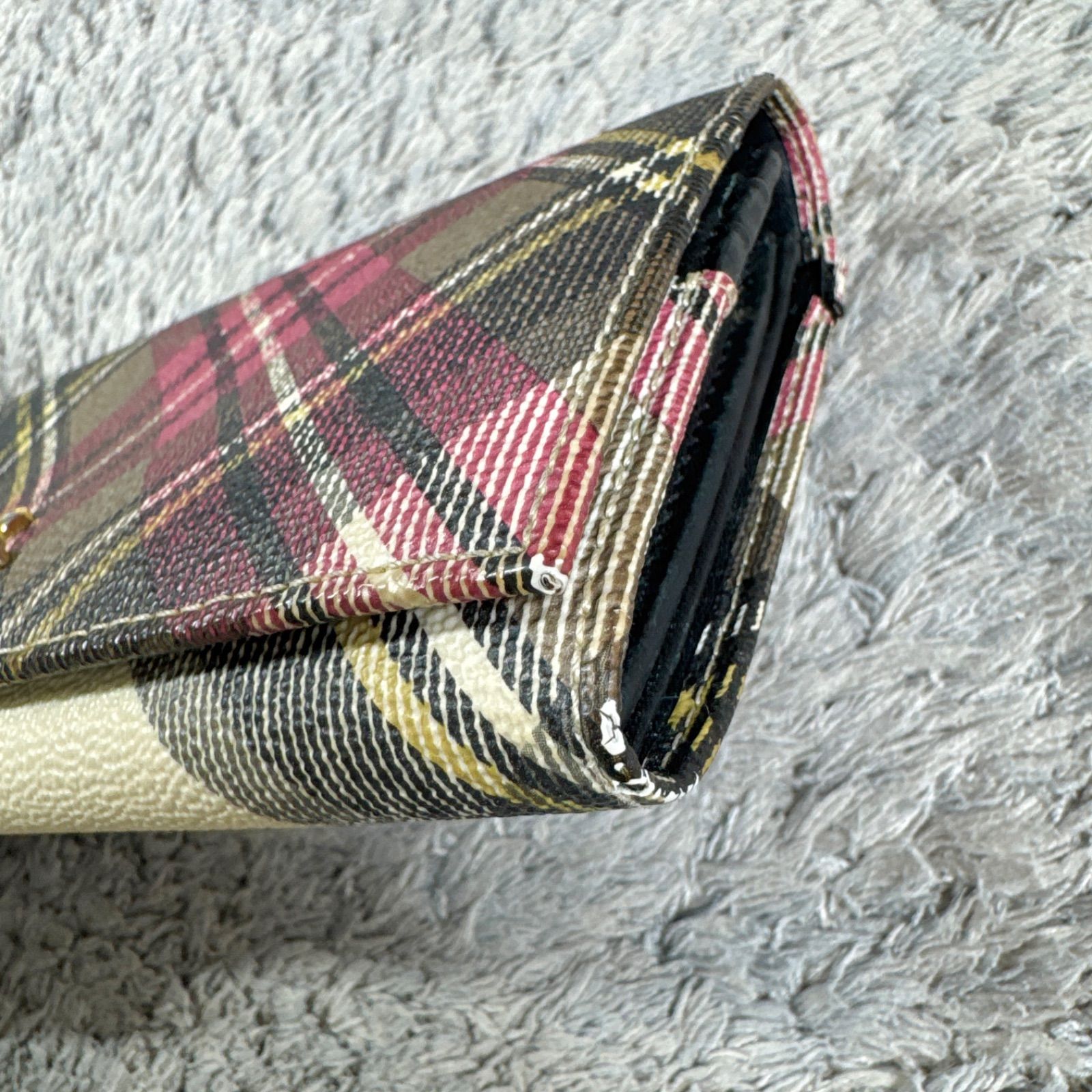 Vivienne Westwood ヴィヴィアンウエストウッド チェック柄 長財布 PVC 
